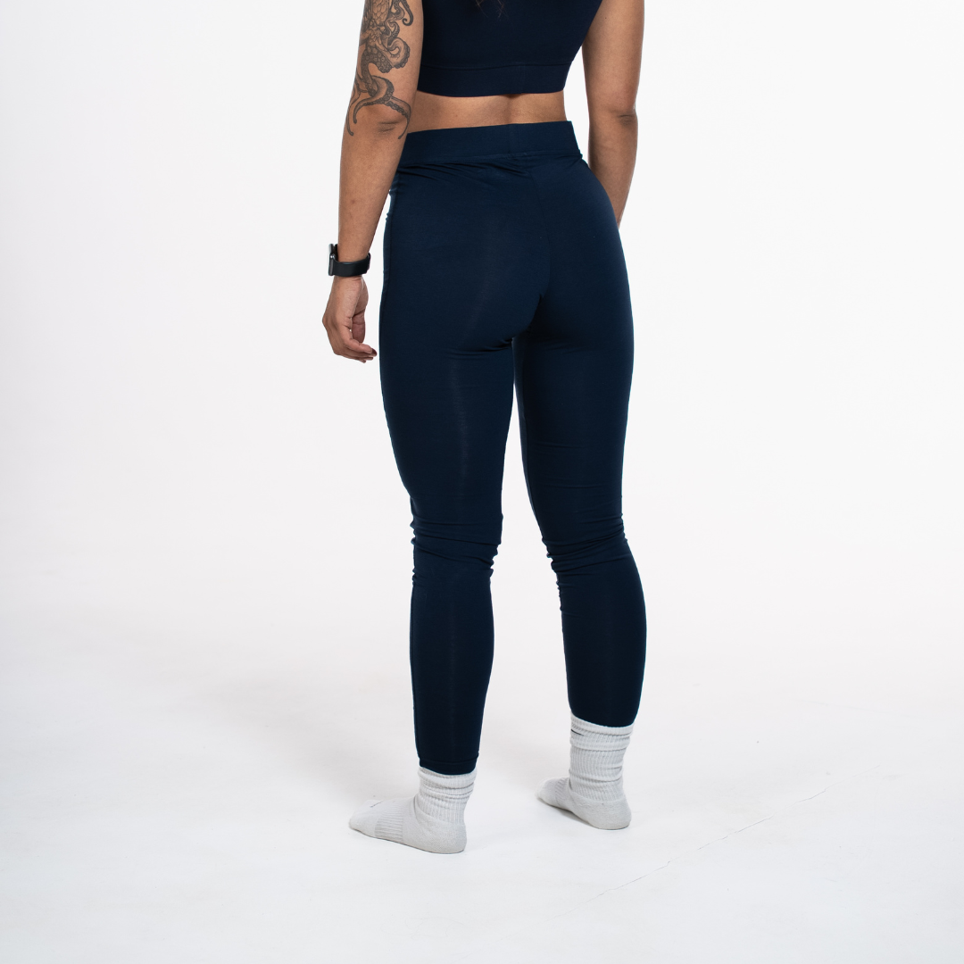 MWG FLEXSAFE Women's FR Base Layer Long John. Women's FR Base Layer is navy and inherently flame resistant.