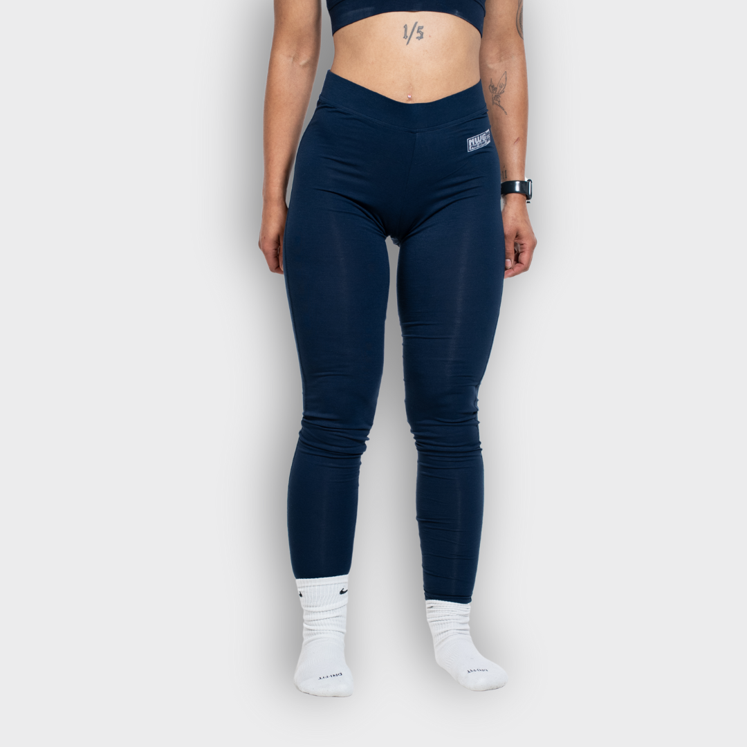 MWG FLEXSAFE Women's FR Base Layer Long John. Women's FR Base Layer is navy and inherently flame resistant.