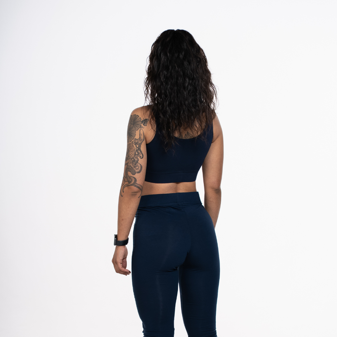 Women's FR Sports Bra. Inherently FR Fabric. Navy in colour. CAT 1 FR. 4.3 ATPV.