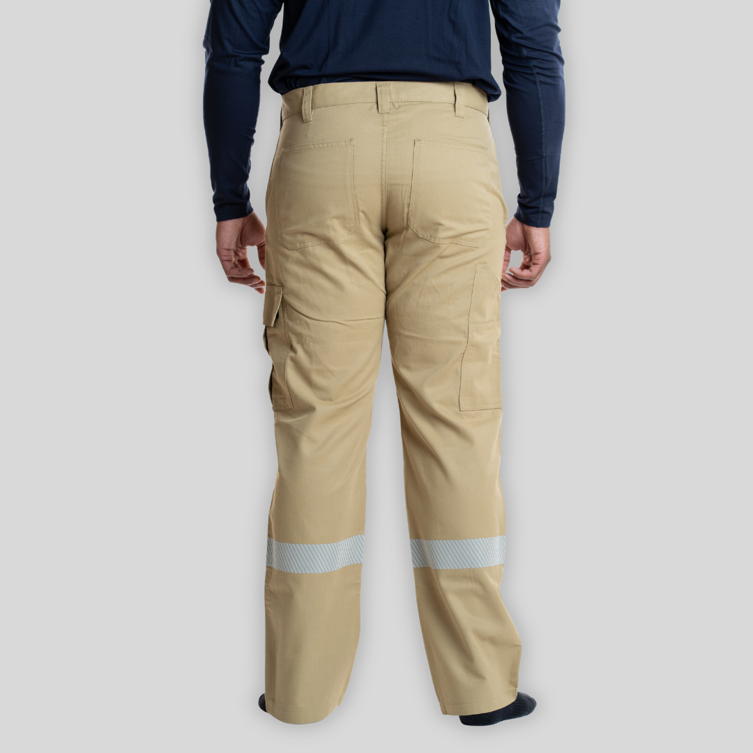 MWG COMFORT WEAVE Men's FR Pant. Men's FR Pant is tan in colour. FR Pant is CAT 2 FR.
