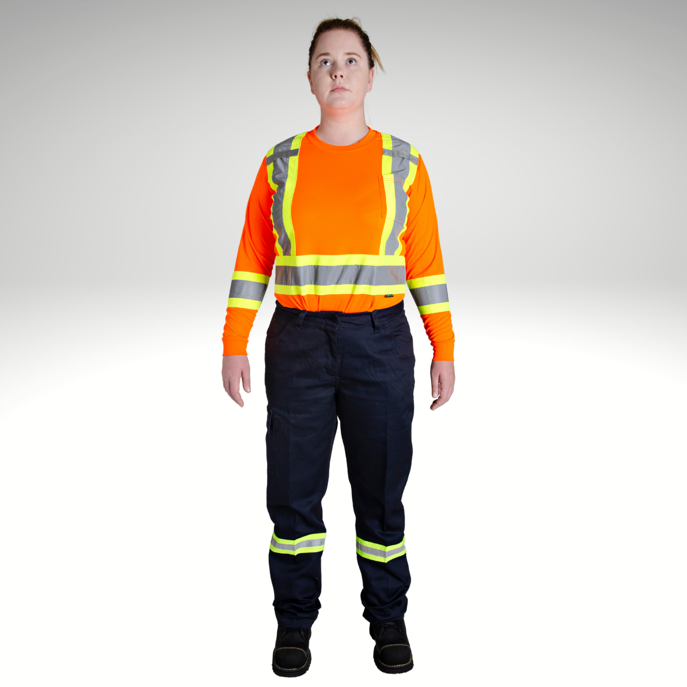 Women's Hi-Vis Long-Sleeve Shirt (11-665R) - MWG Apparel