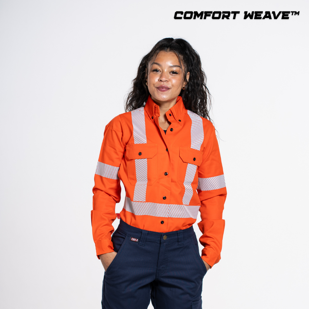 MWG COMFORT WEAVE Women's FR Button Shirt