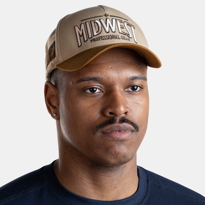 Midwest MWG Hat. Beige and tan hat.