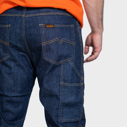 Men's FR Jean. Men's FR Jeans are navy denim and are CAT 2 FR.
