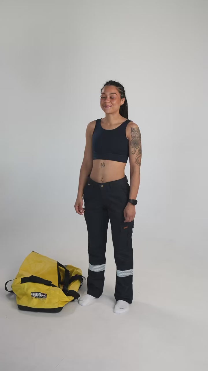 Women's arc-rated clothing layering demonstration