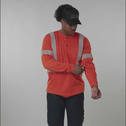 Chandail Henley à manches longues ignifuge inhérent MWG ÉVOLUTION™ pour homme - 61G29 (68-Orange)