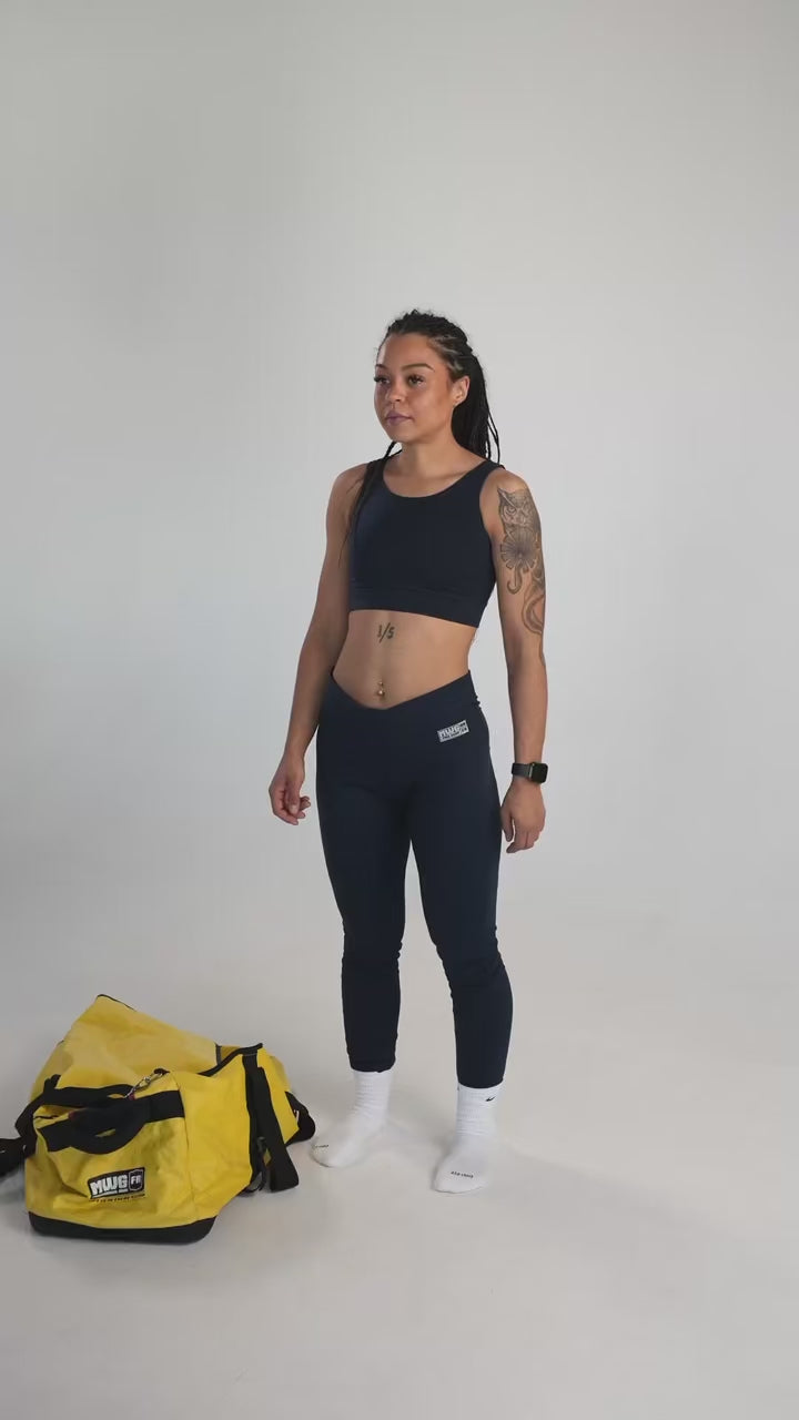 MWG FLEXSAFE Women's FR Base Layer Long John. Women's FR Base Layer is navy and inherently flame resistant.