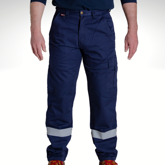 BIG BILL FLAME RESISTANT PANTS, ULTRA-SOFT, RELAXED FIT, ORANGE, UNHEMMED  INSEAM/28 IN WAIST, COTTON/NYLON - Arc Flash & Flame-Resistant Pants -  CTI1448US9-28WUN-O