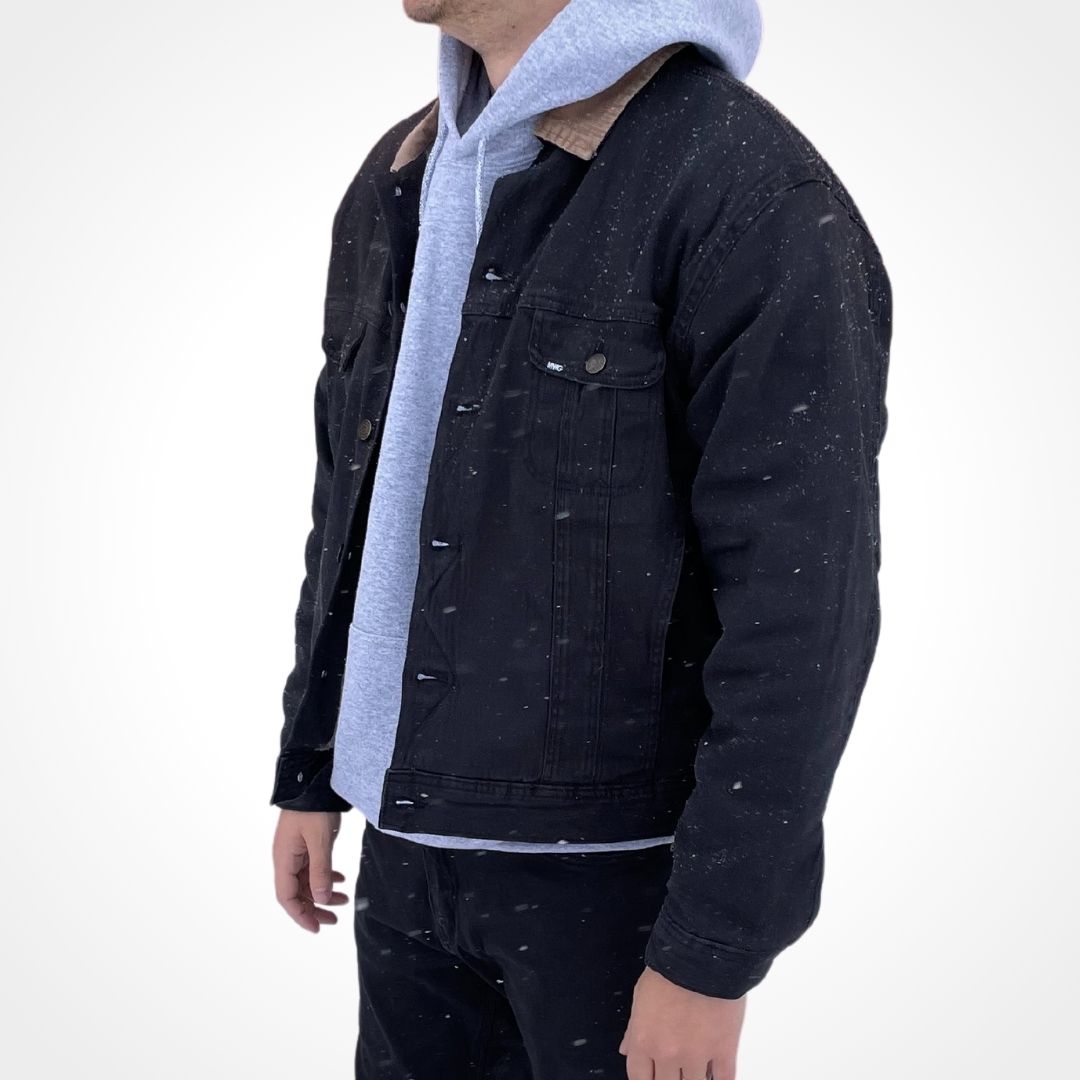 JYG Men's Winter Sherpa Lined Denim Jacket Warm Thicken Trucker Jacket with  Multiple Pockets (S,Dark Blue) at Amazon Men's Clothing store